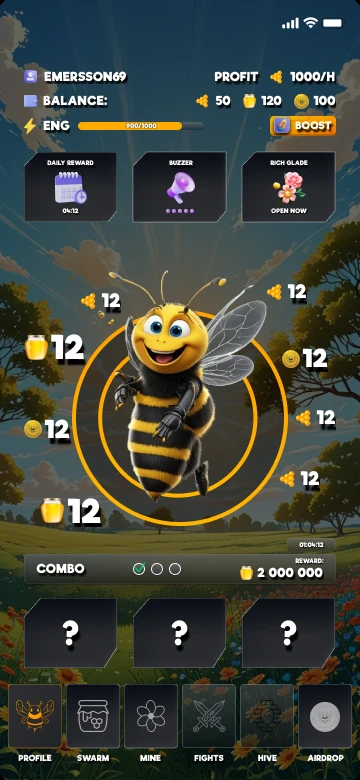 Combos and timers for short events on the main screen