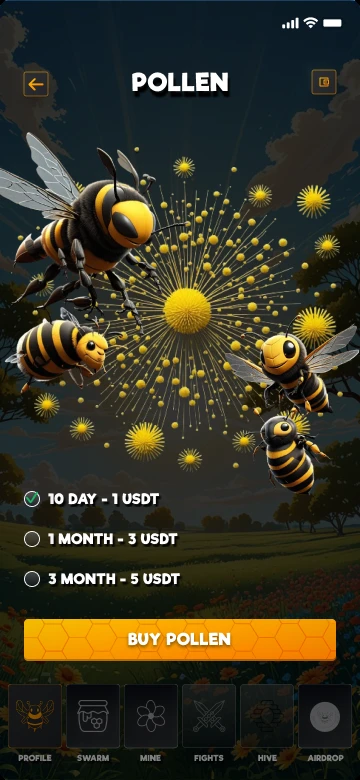 Buying faster pollen production for a chosen period