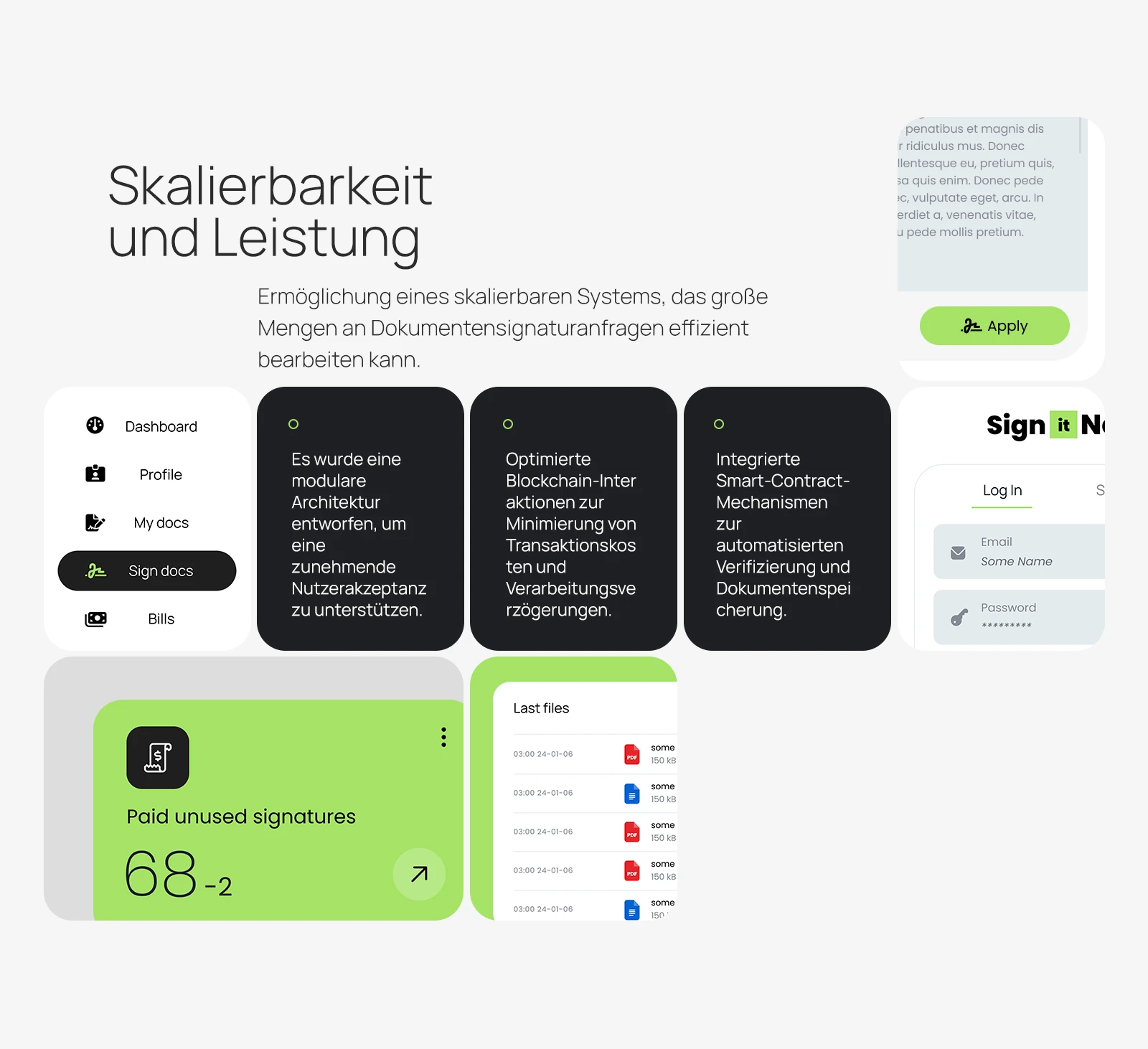 Skalierbarkeit und Leistung des elektronischen Signaturdienstes