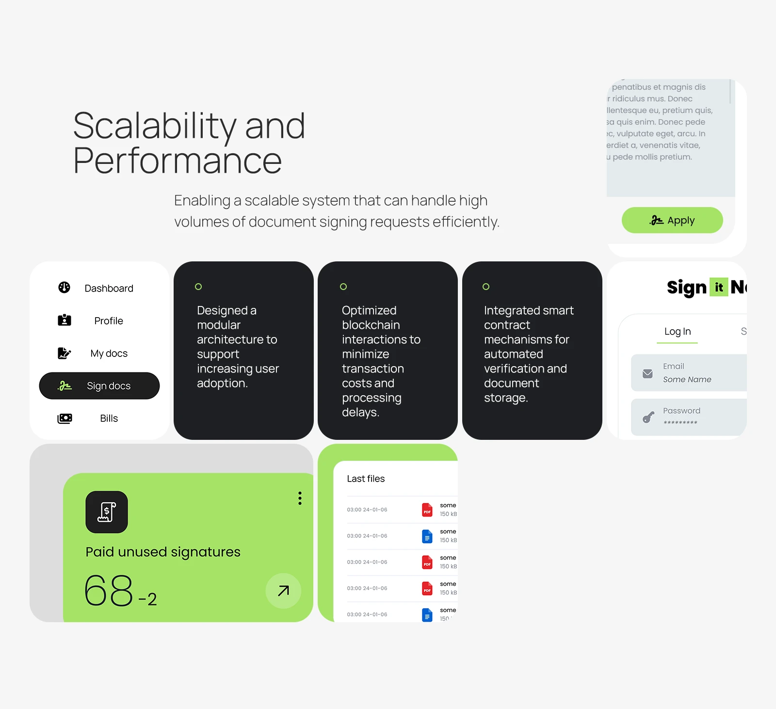 Scalability and performance of the electronic signature service