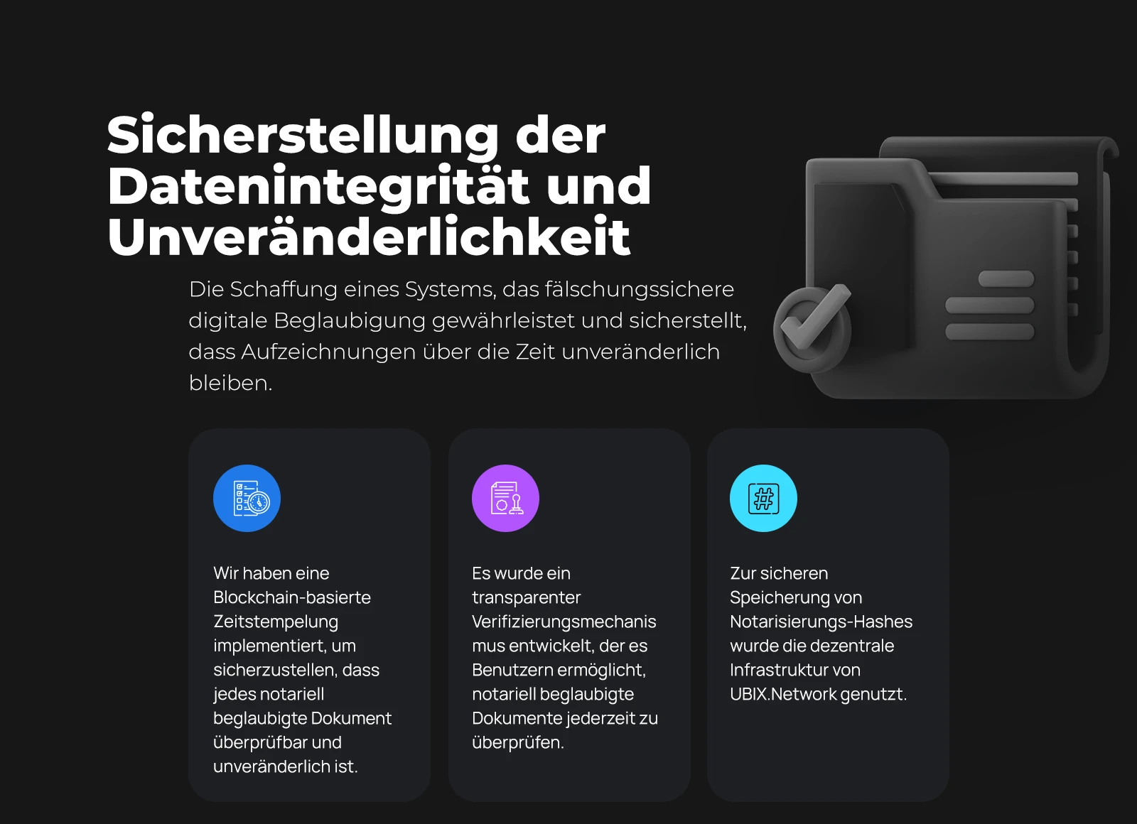 Integrität und Unveränderbarkeit der Daten bei der Beglaubigung