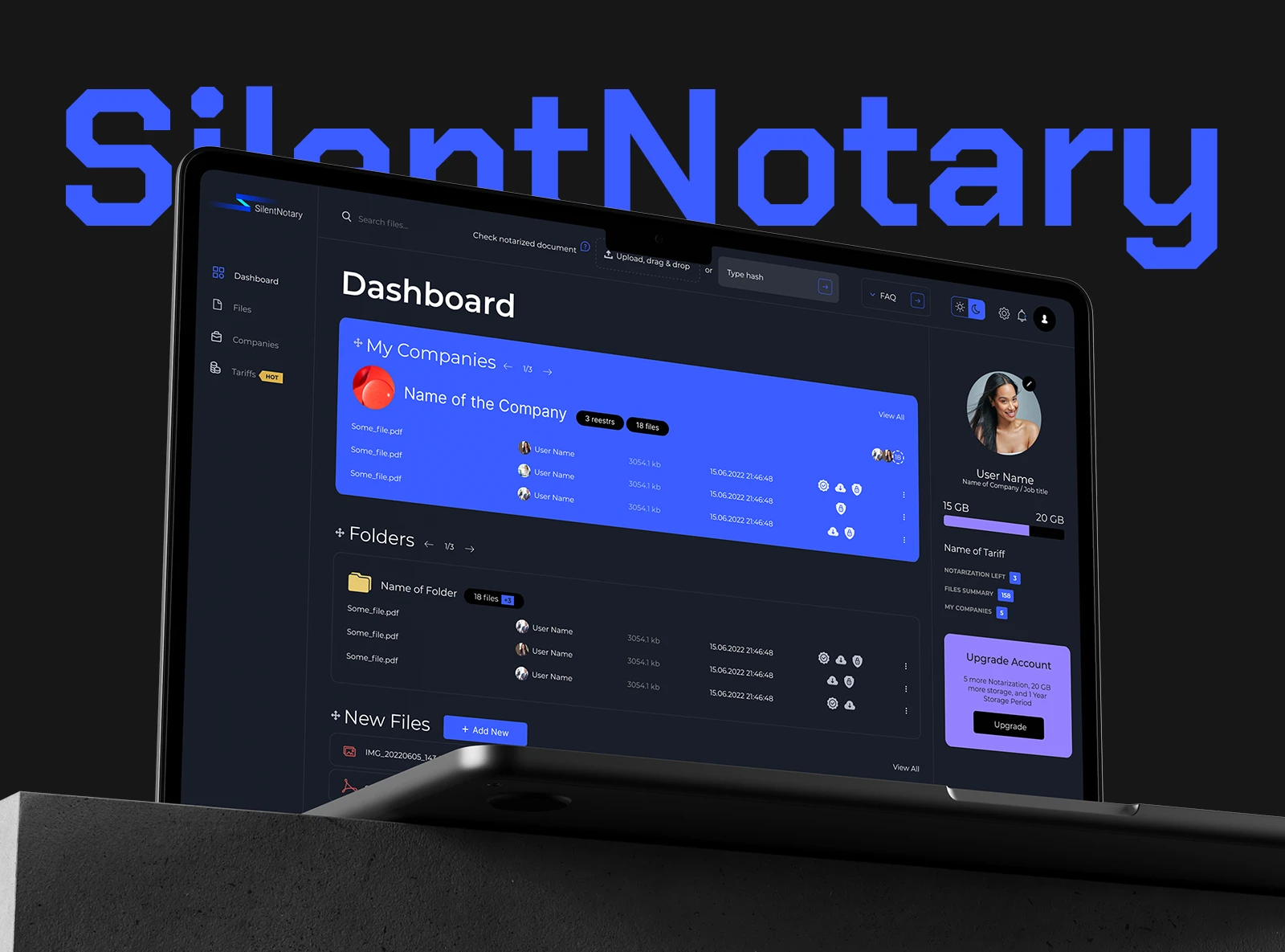 Silent Notary - a blockchain service for notarising documents
