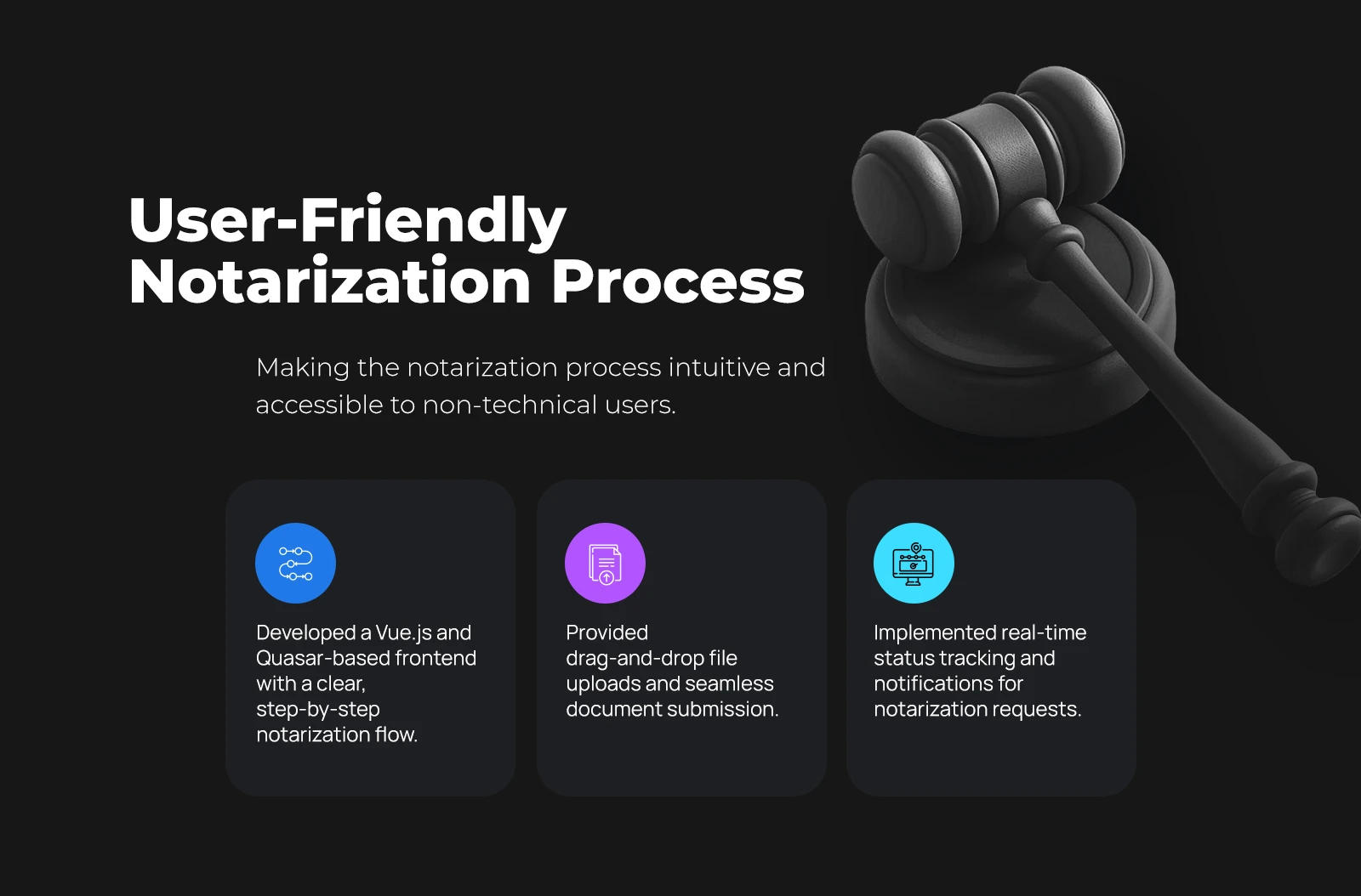 A user-friendly notarisation process for documents