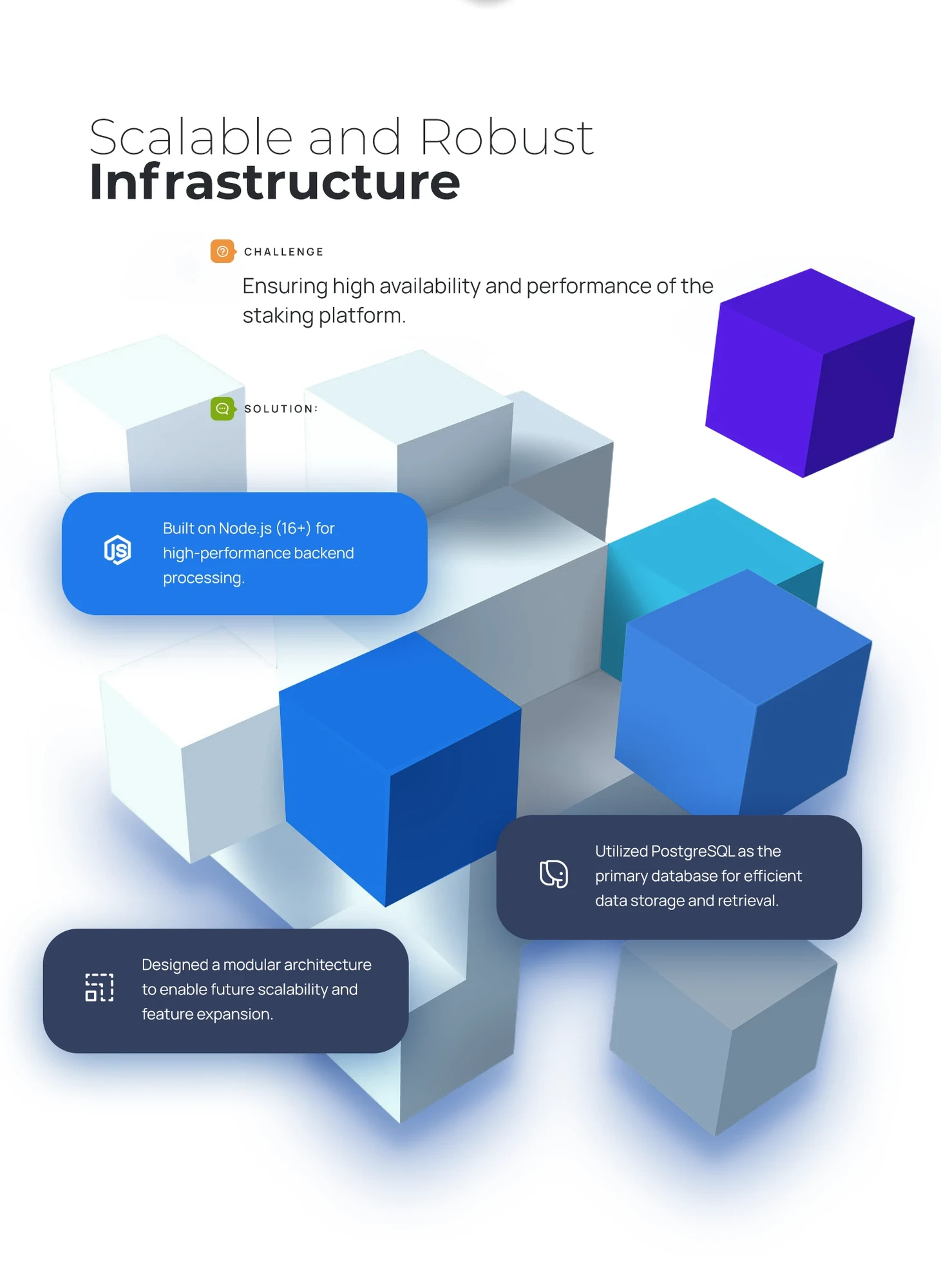 Scalable and reliable infrastructure: a modular architecture on Node.js