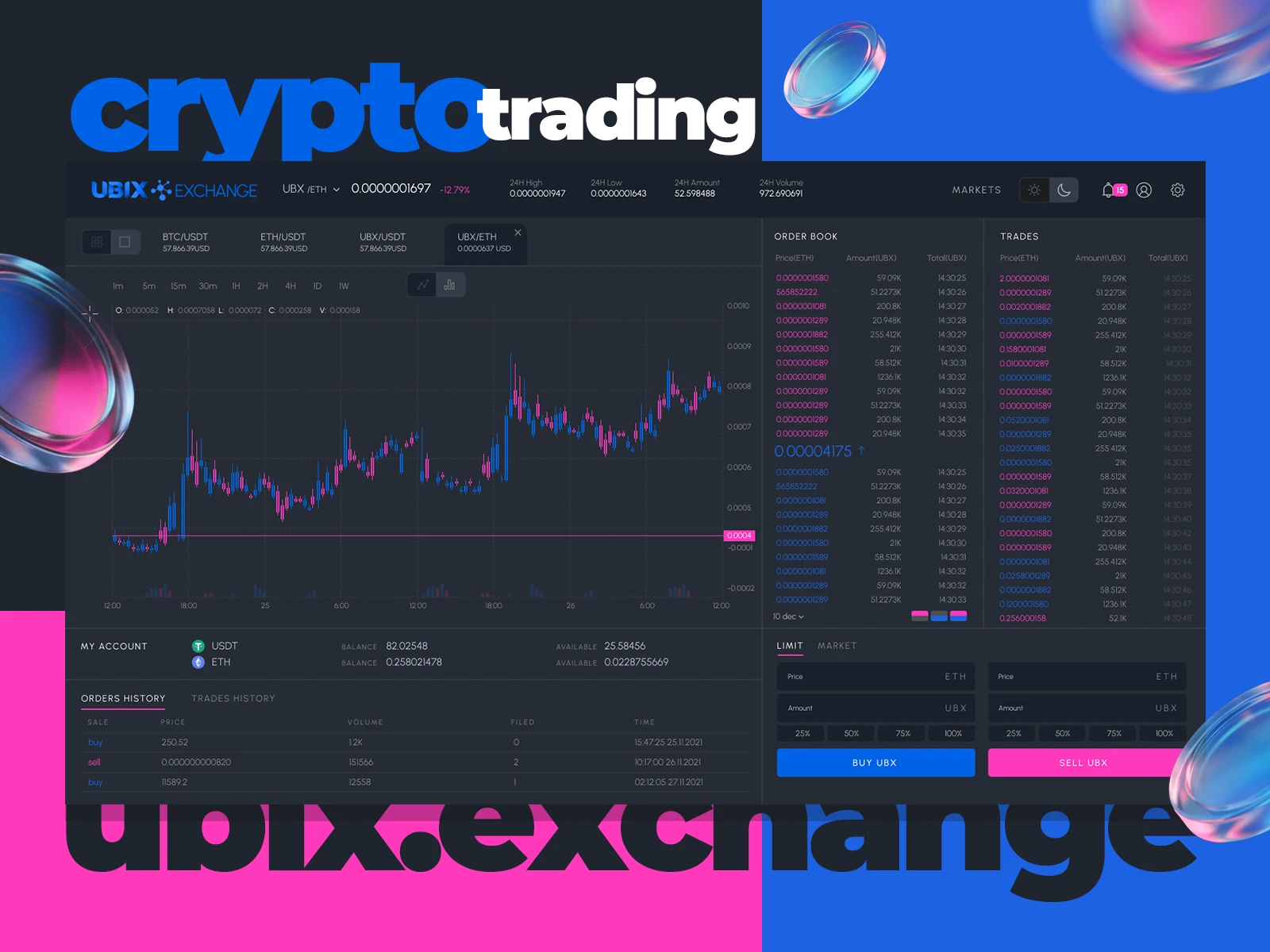 Ubix.Exchange - the crypto exchange of the Ubix.Network ecosystem