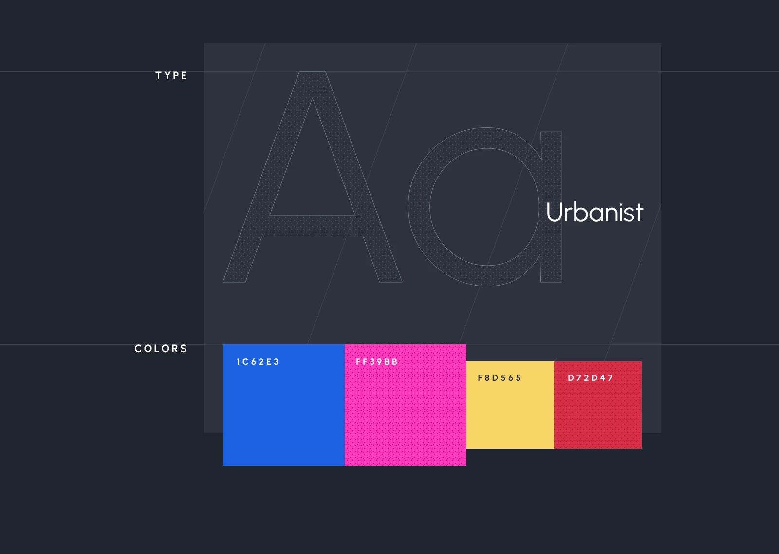 Design system: the Urbanist typeface and the brand palette
