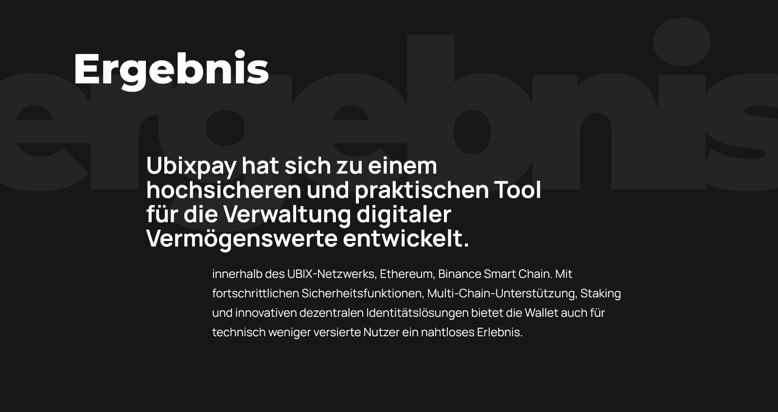 Ergebnis: Werte in drei Netzwerken aus einem einzigen Wallet verwalten
